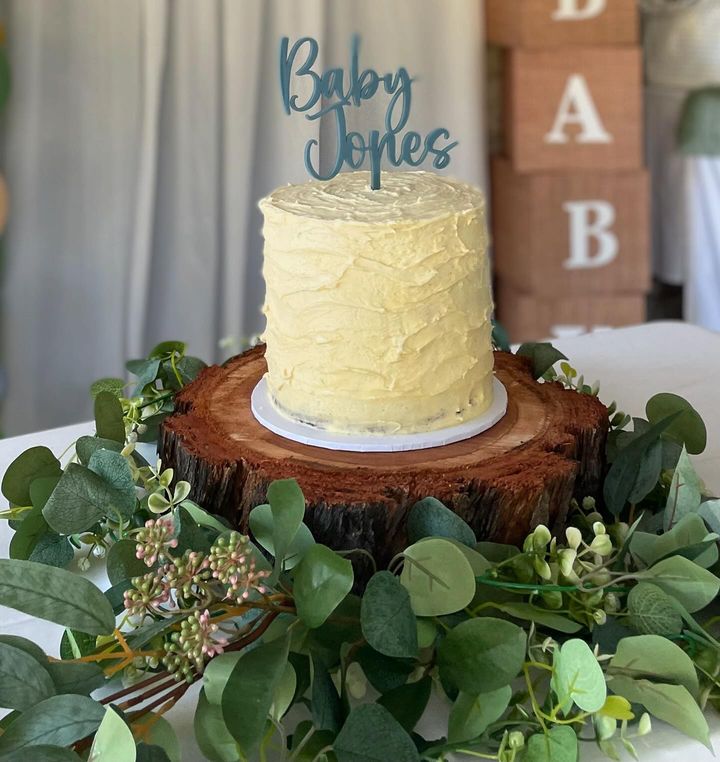 Cake Topper "Baby" Single Layer - Lou James Creations