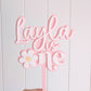 Cake Topper Double Layer - Flower Theme - Lou James Creations 