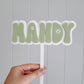 Cake Topper Double Layer - Name - Lou James Creations