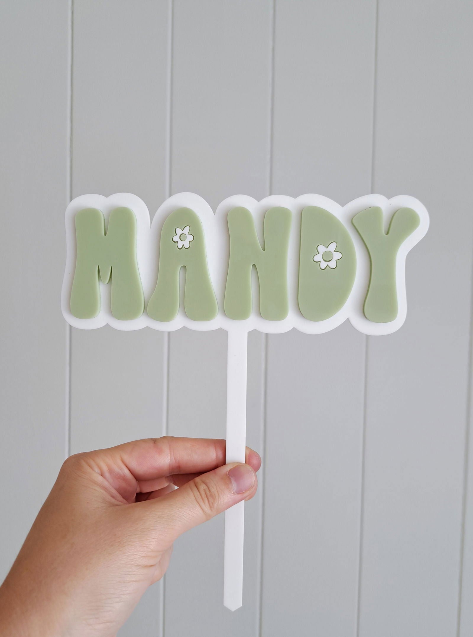 Cake Topper Double Layer - Name - Lou James Creations