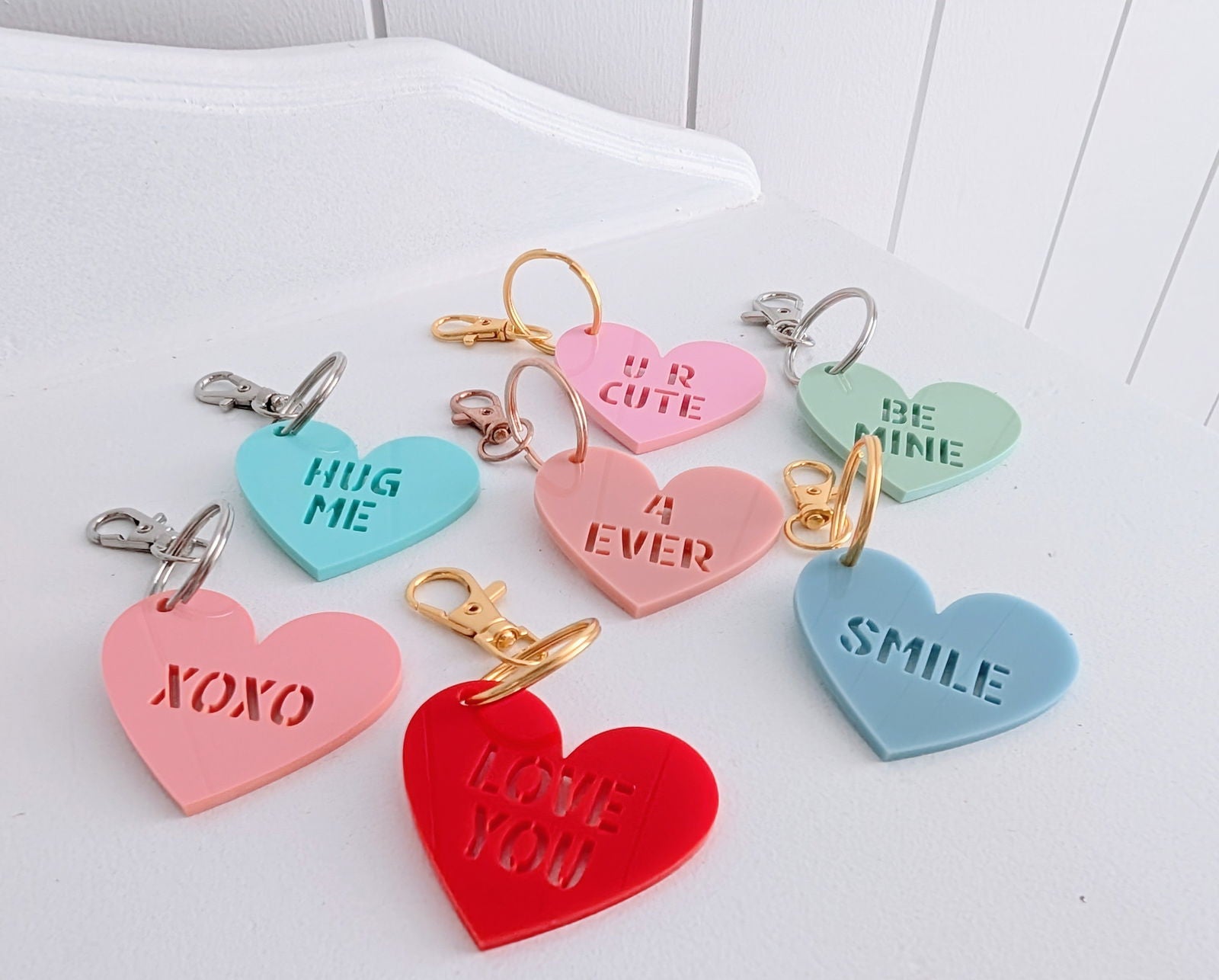 Candy Heart Keyring - Lou James Creations