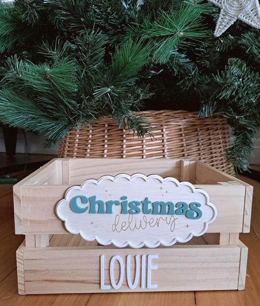 Christmas 1st December Crate - Interchangeable for Easter and Birthday - Lou James Creations