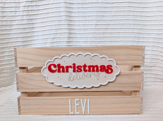 Christmas 1st December Crate - Interchangeable for Easter and Birthday - Lou James Creations