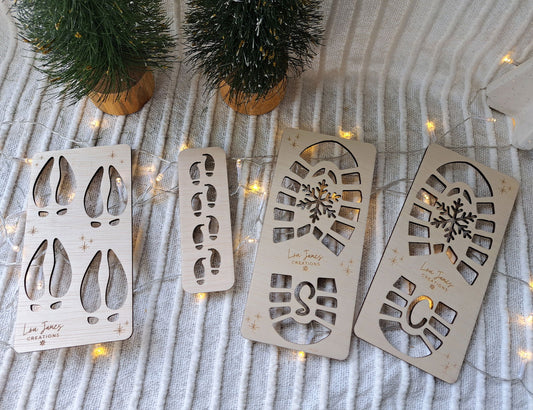 Christmas Santa, Reindeer & Elf Feet Stencil Bundle - Lou James Creations 