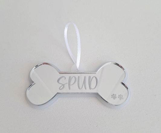 Dog Bone Christmas Ornament - Lou James Creations
