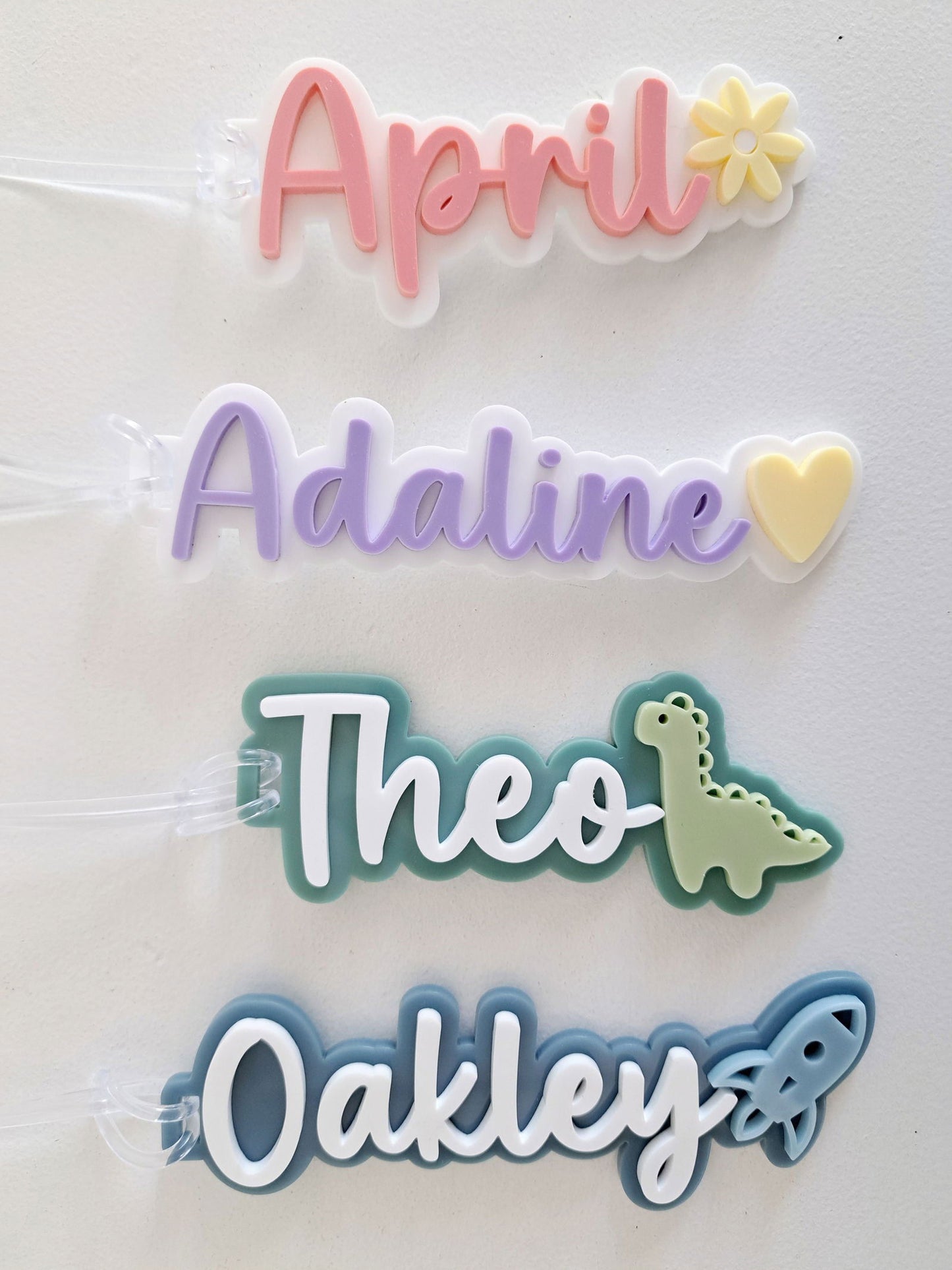Double Layer Bag Tag with Decal - Lou James Creations