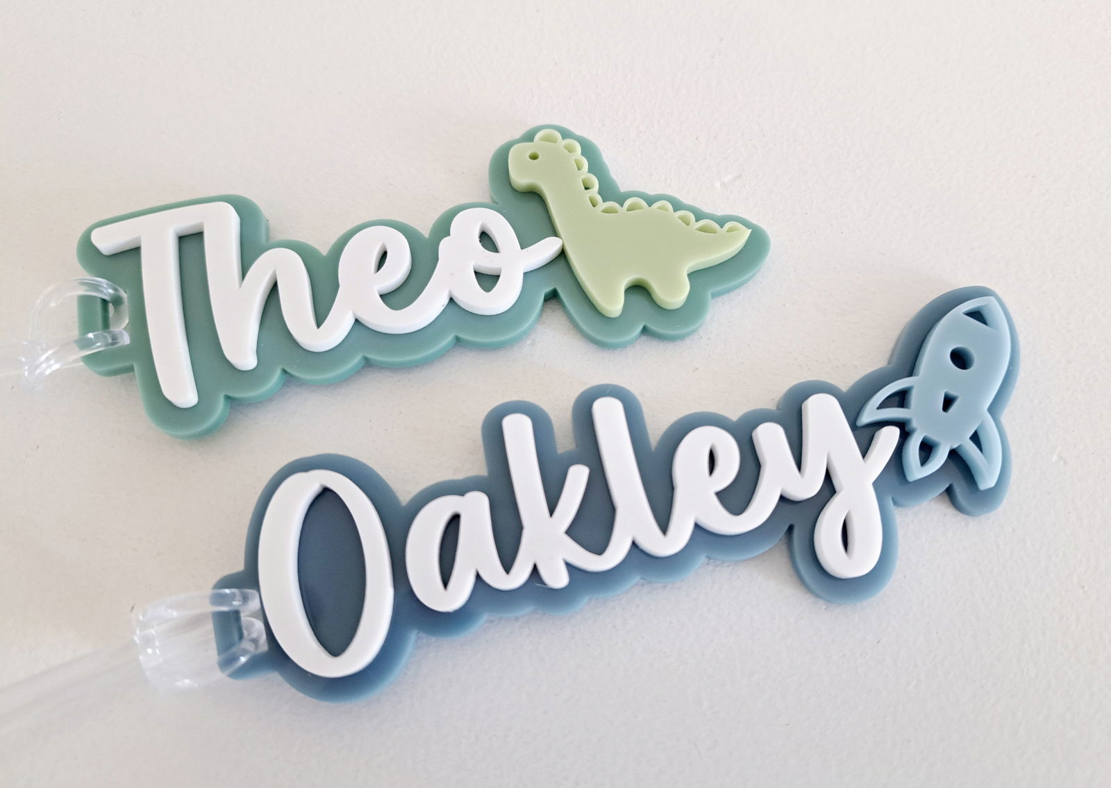Double Layer Bag Tag with Decal - Lou James Creations