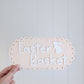 Easter Basket White Plaque - Large Crate Size - Lou James Creations
