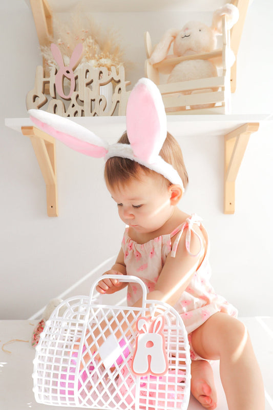 Easter Bunny Ear Initial Tag - Lou James Creations