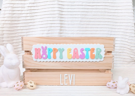 Easter Chick Crate - Interchangeable for Christmas and Birthday - Lou James Creations