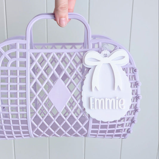 Easter Egg Bow Tag - Lou James Creations
