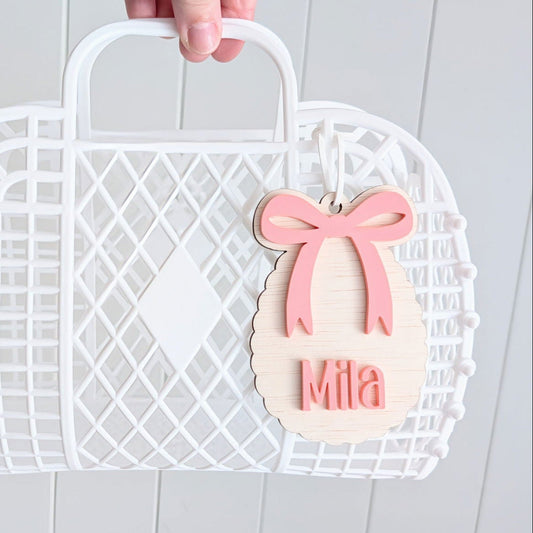 Easter Egg Bow Tag - Lou James Creations 