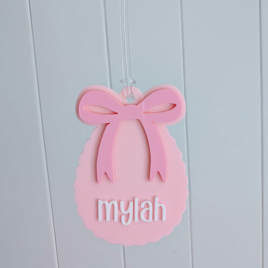 Easter Egg Bow Tag - Lou James Creations