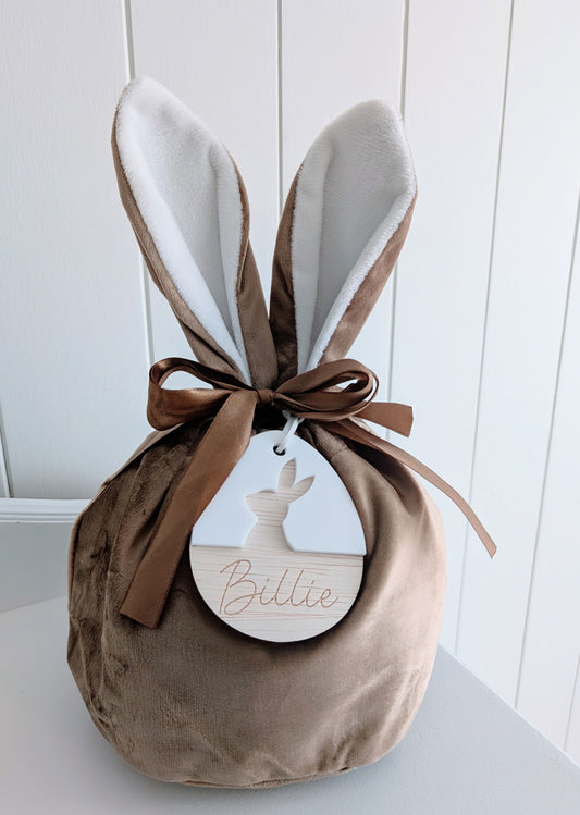 Easter Egg Bunny Silhouette Tag - Lou James Creations