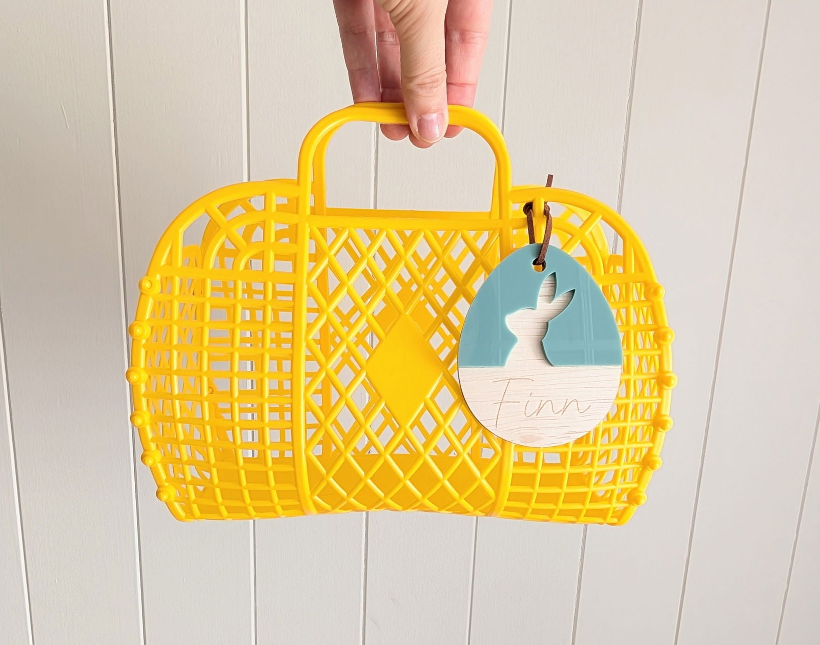 Easter Egg Bunny Silhouette Tag - Lou James Creations