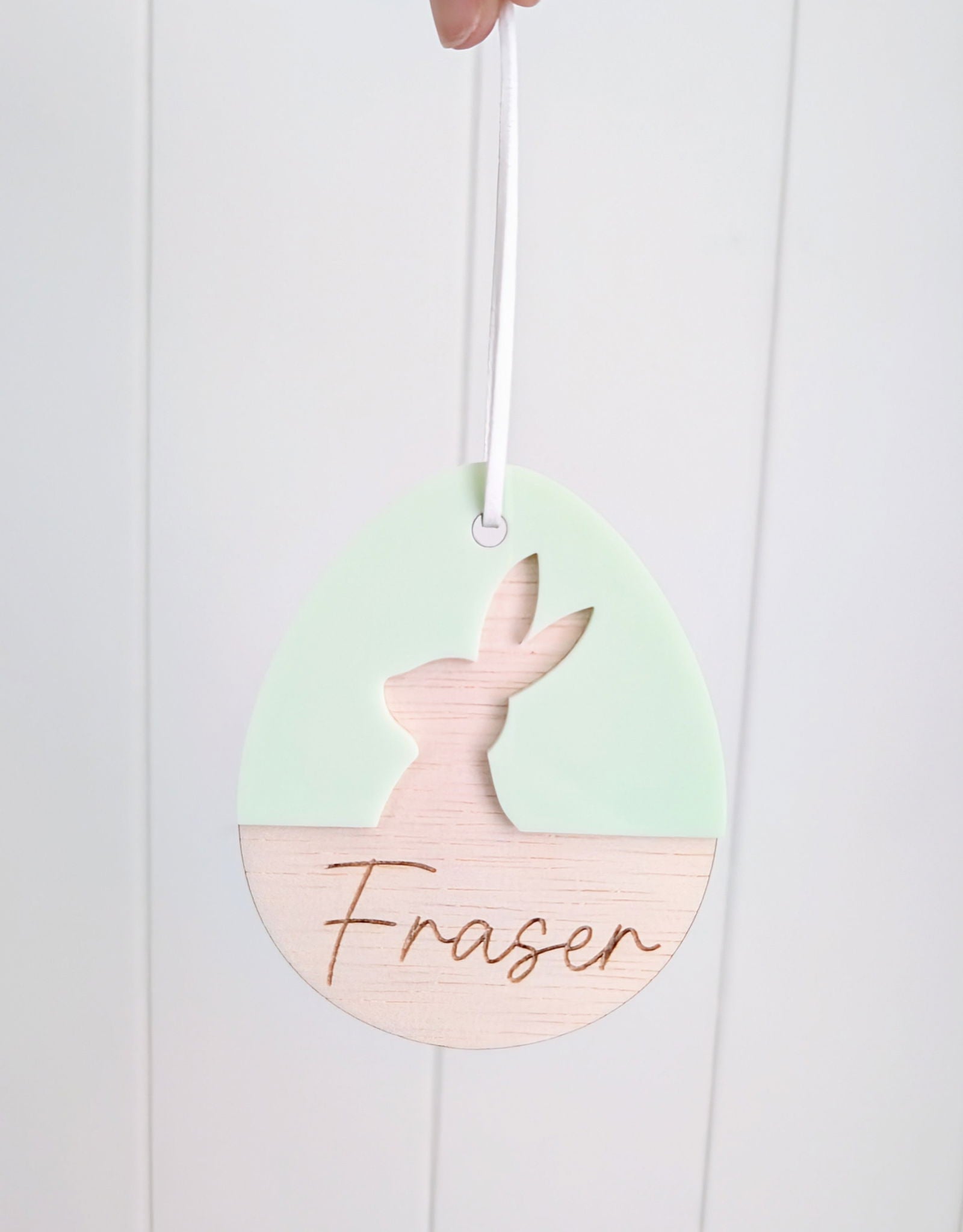 Easter Egg Bunny Silhouette Tag - Lou James Creations