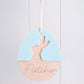 Easter Egg Bunny Silhouette Tag - Lou James Creations