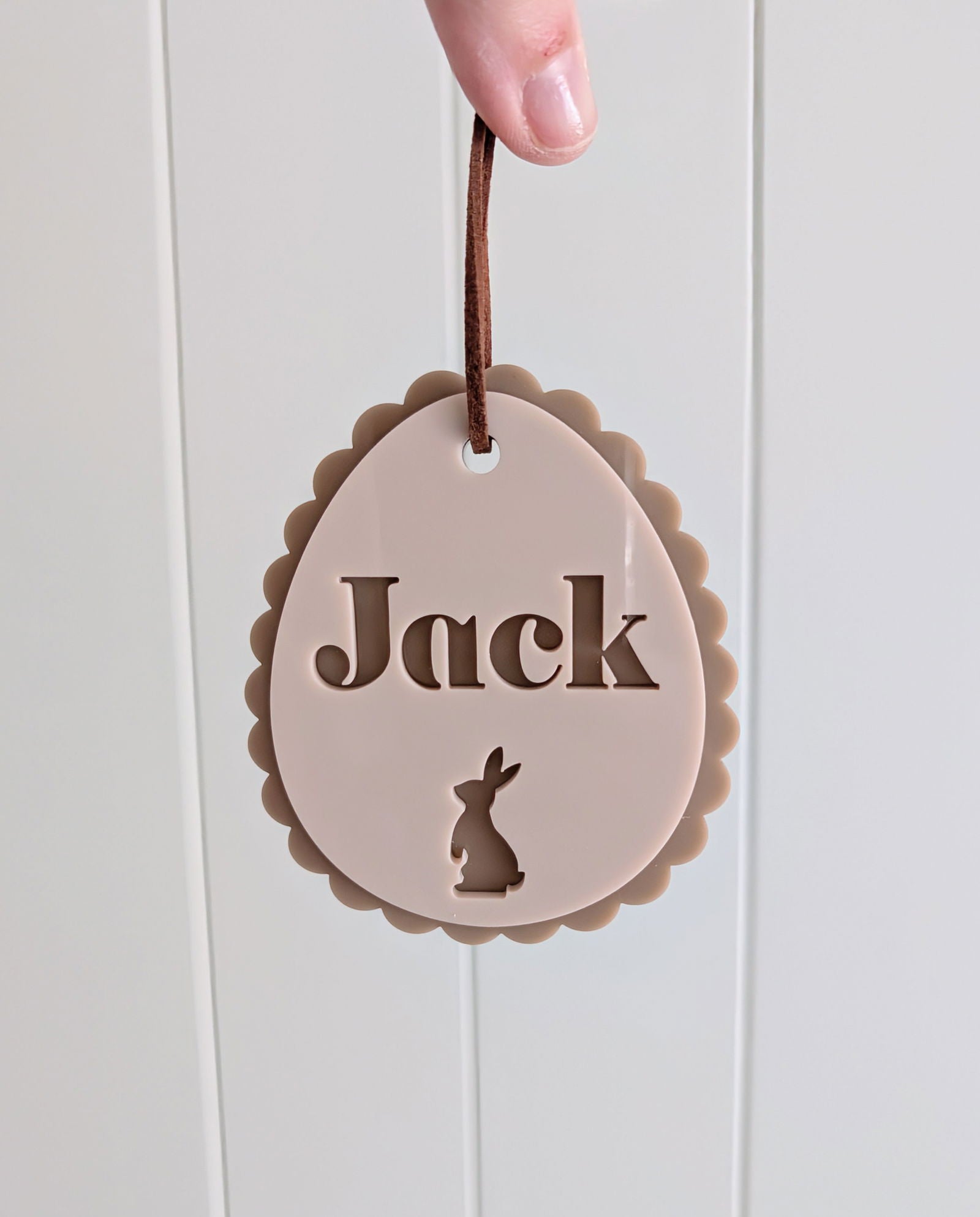 Easter Egg Scallop Tag - Lou James Creations