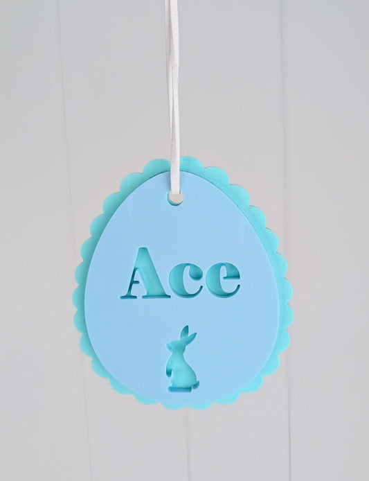 Easter Egg Scallop Tag - Lou James Creations