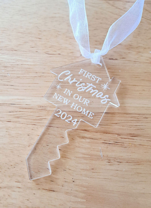First Christmas House Key Christmas Ornament - Lou James Creations