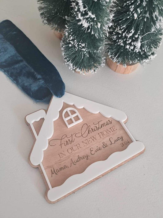 First Christmas in Our New Home Ornament - Lou James Creations 