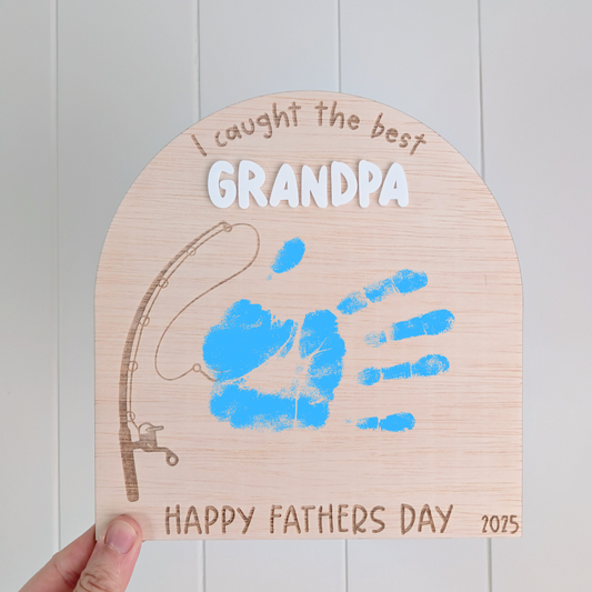 I caught the best Daddy/Grandpa - Lou James Creations 