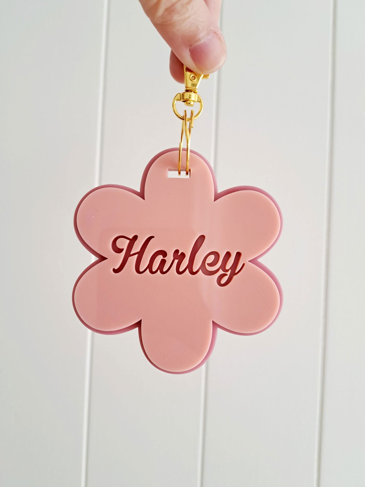 Flower Bag Tag - Double Layer - Lou James Creations 