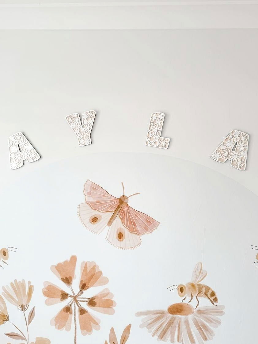 Flower Letter Cut Outs - Lou James Creations