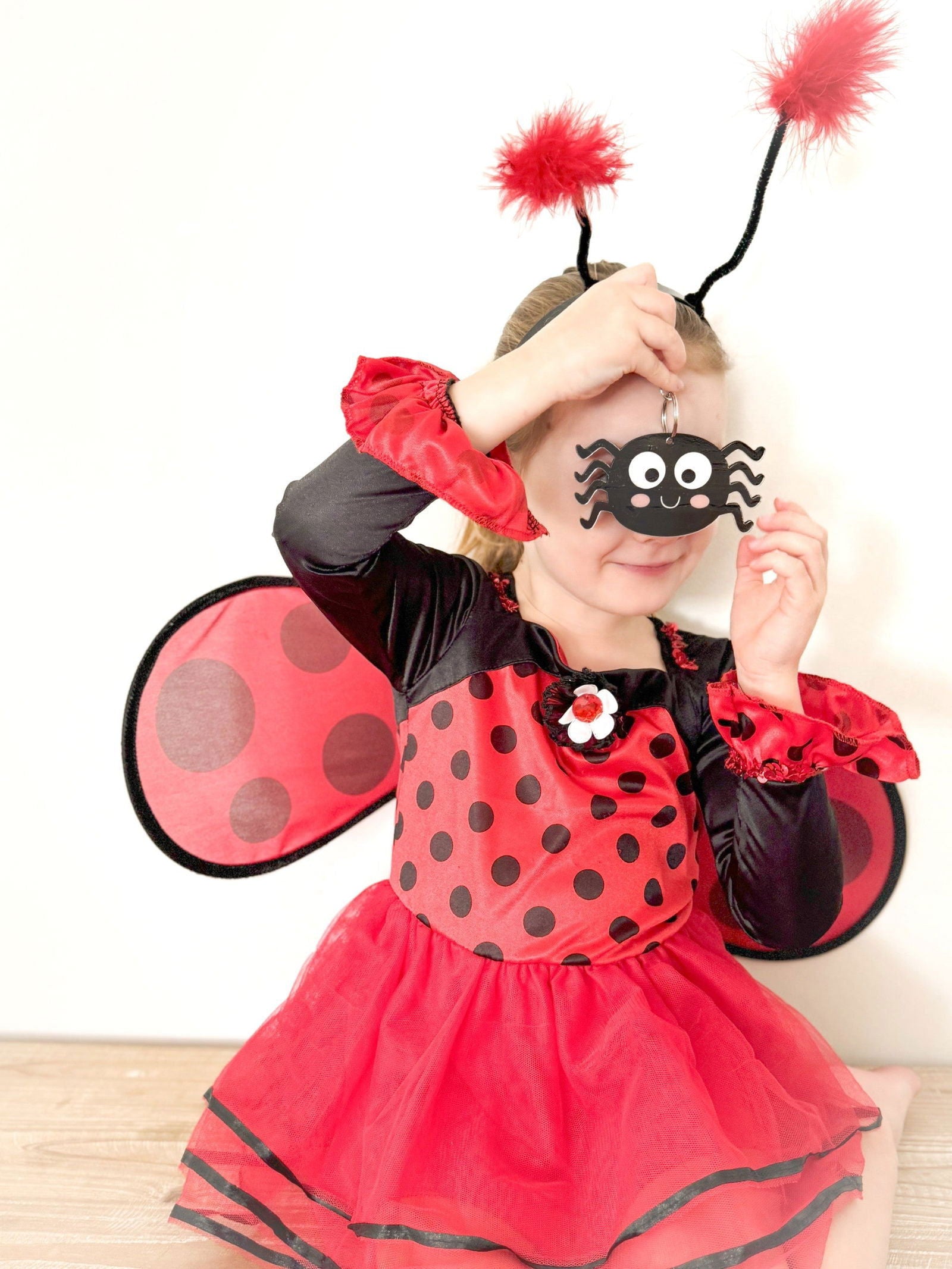 Halloween Spider Keyring - Lou James Creations