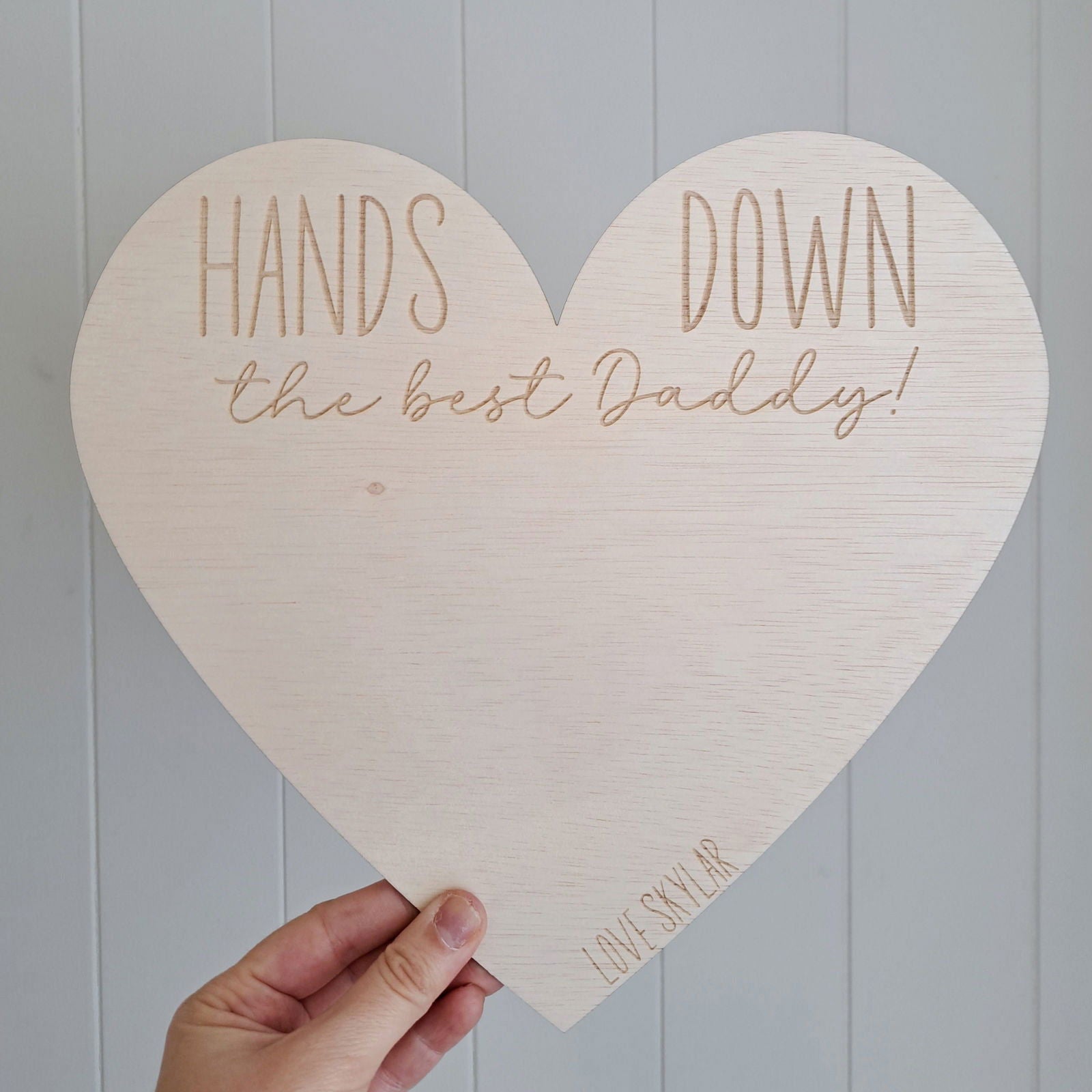 Hands Down Best Dad / Best Mum - Heart - Lou James Creations