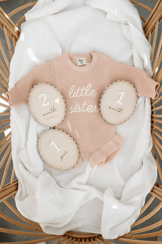 Vintage Milestone Oval Plaque - Interchangeable Set