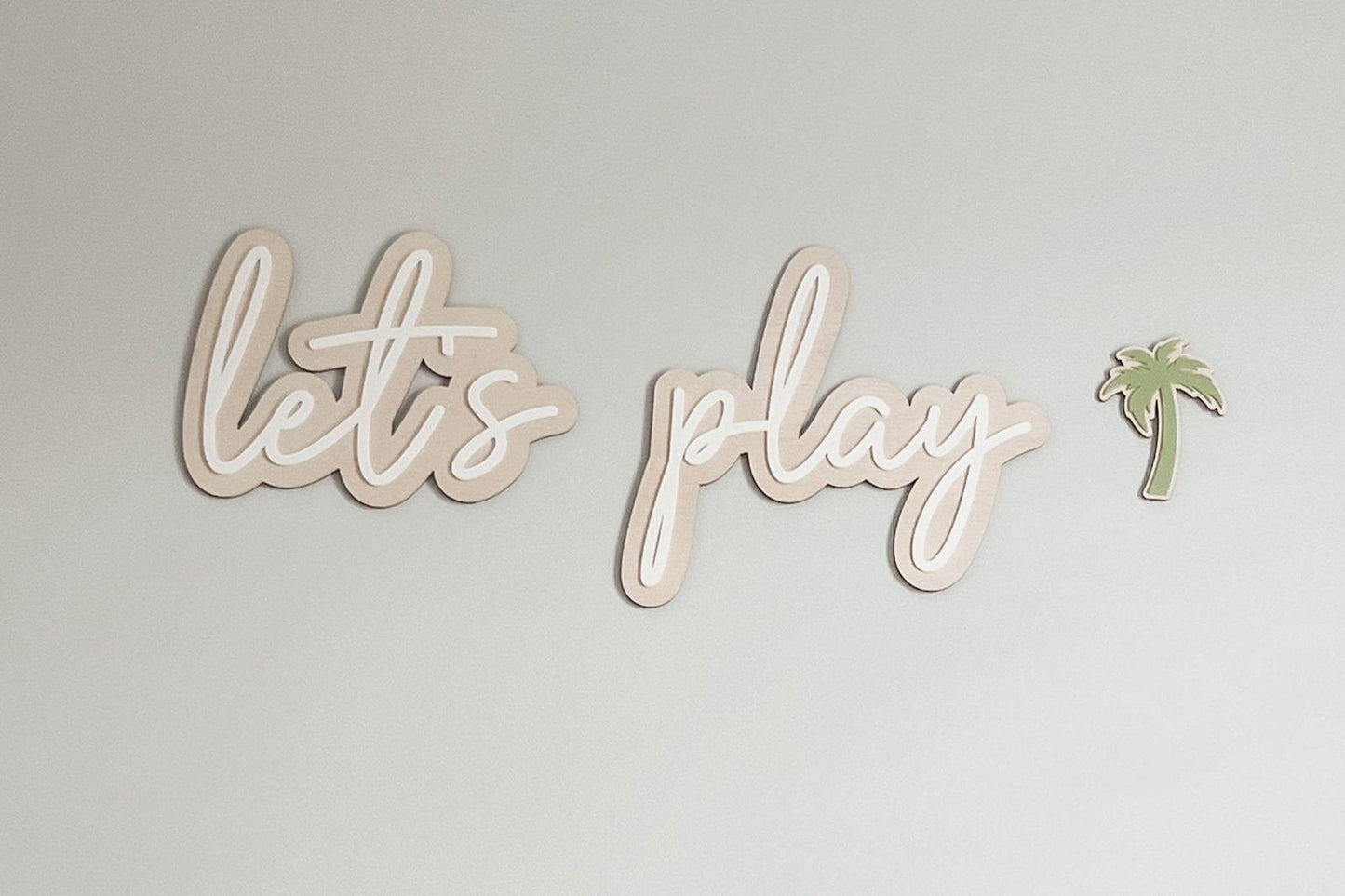 Let's Play - Room Wall Plaque Double Layer - Lou James Creations