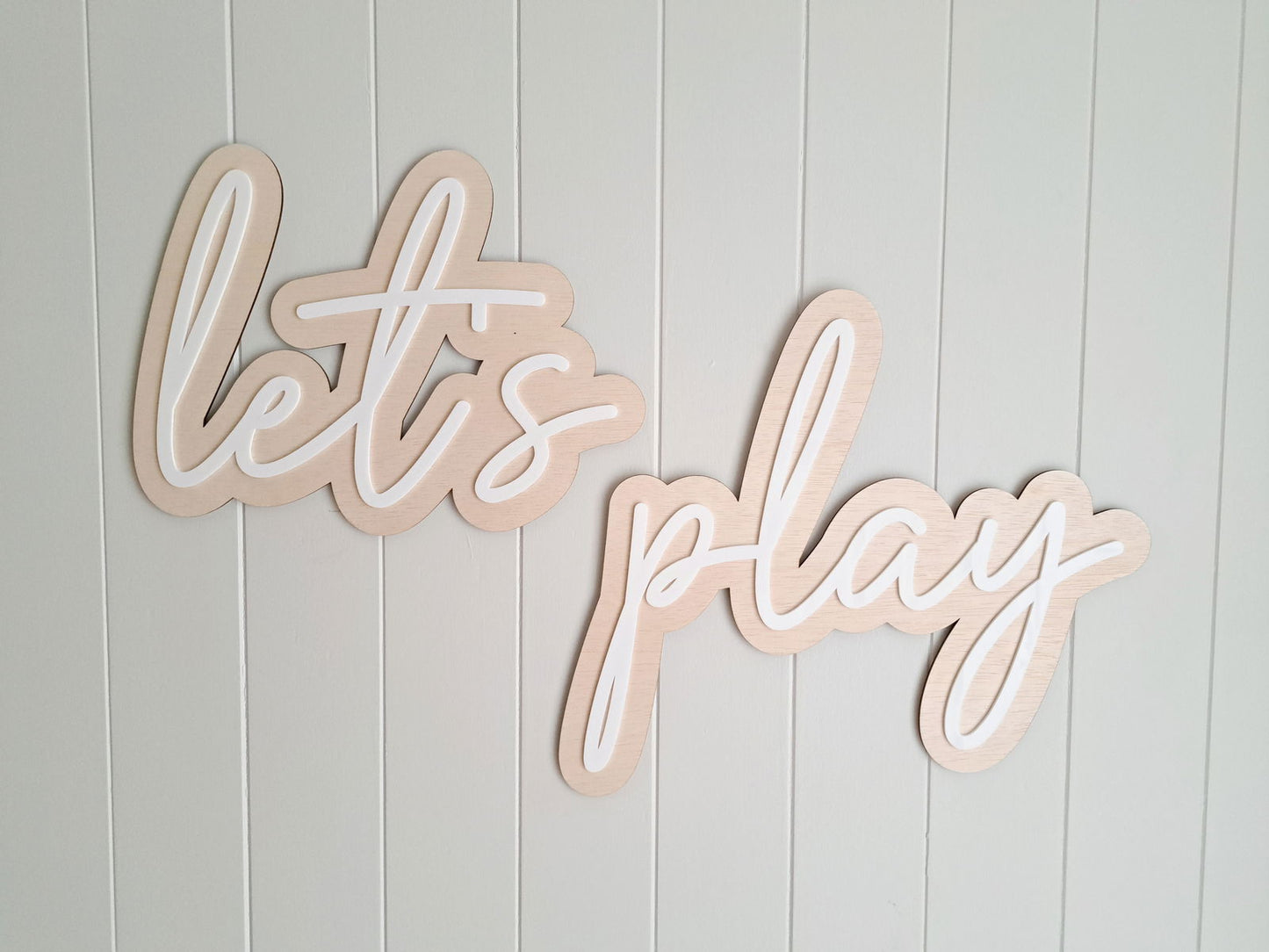 Let's Play - Room Wall Plaque Double Layer - Lou James Creations