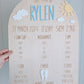 Milestone Board - Sun and Cloud Theme - Lou James Creations