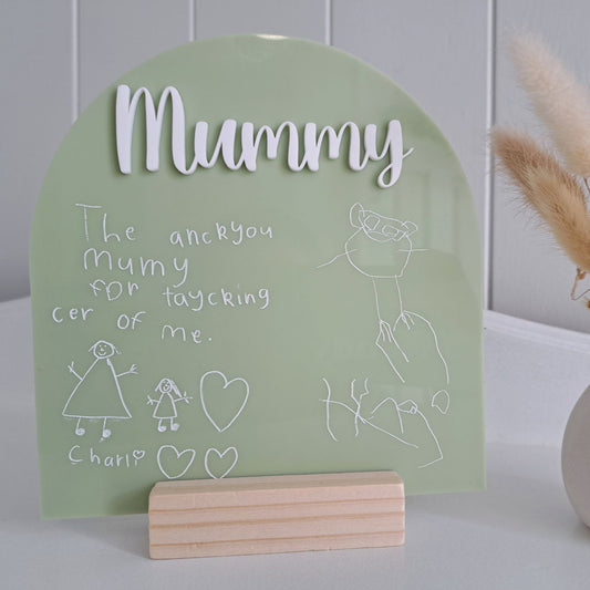 Mother's Day Handwritten Plaque - Lou James Creations 