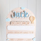 My First Day / My Last Day Personalised Wooden Arch - Hot Air Balloon - Lou James Creations