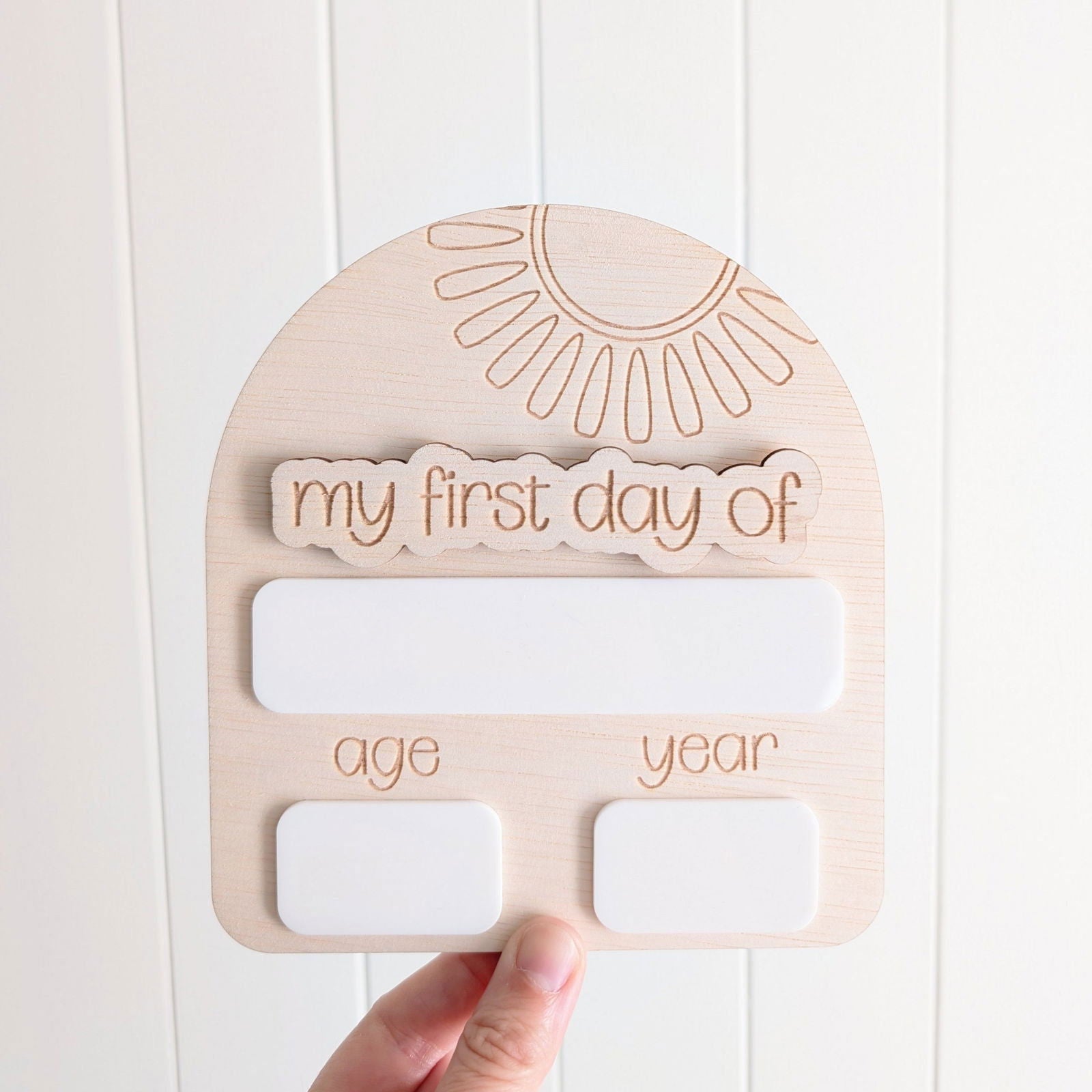 My First Day / My Last Day Wooden Arch - Sun - Lou James Creations