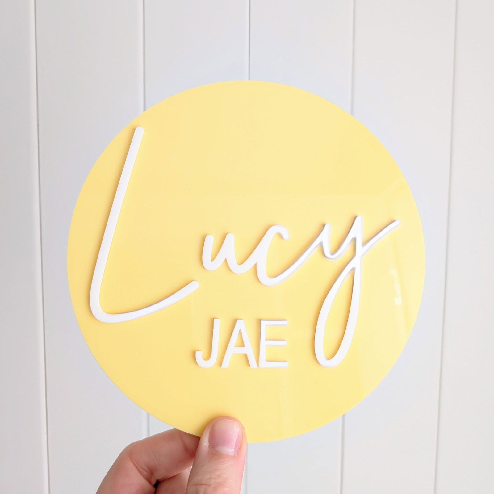 Name Announcement Plaque - Acrylic - Lou James Creations