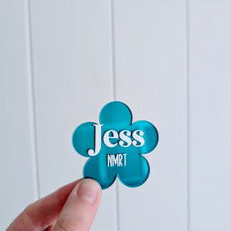 Name Badge - Flower - Lou James Creations