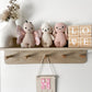 Name Bunting Wood with Floral Letter - Lou James Creations
