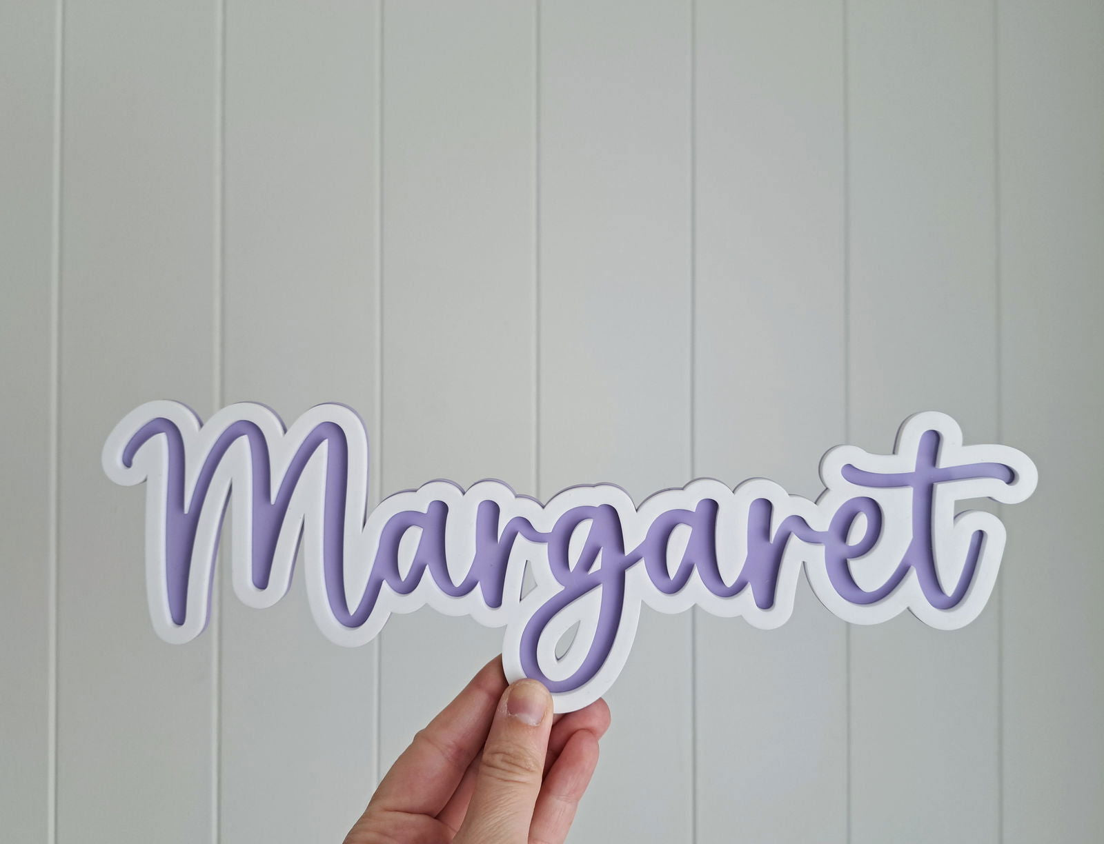 Name Frame Plaque - Acrylic backing - Lou James Creations