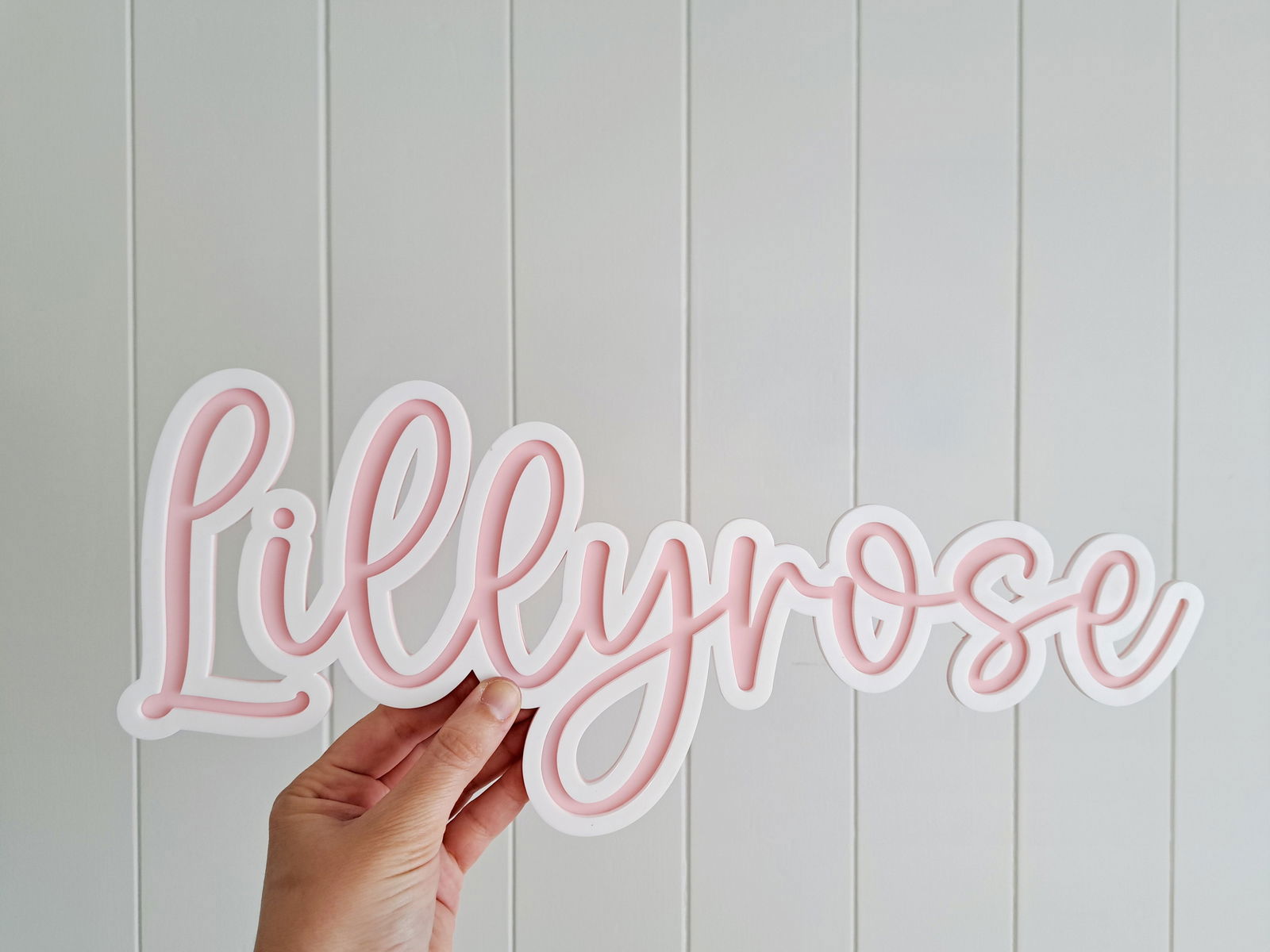 Name Frame Plaque - Acrylic backing - Lou James Creations