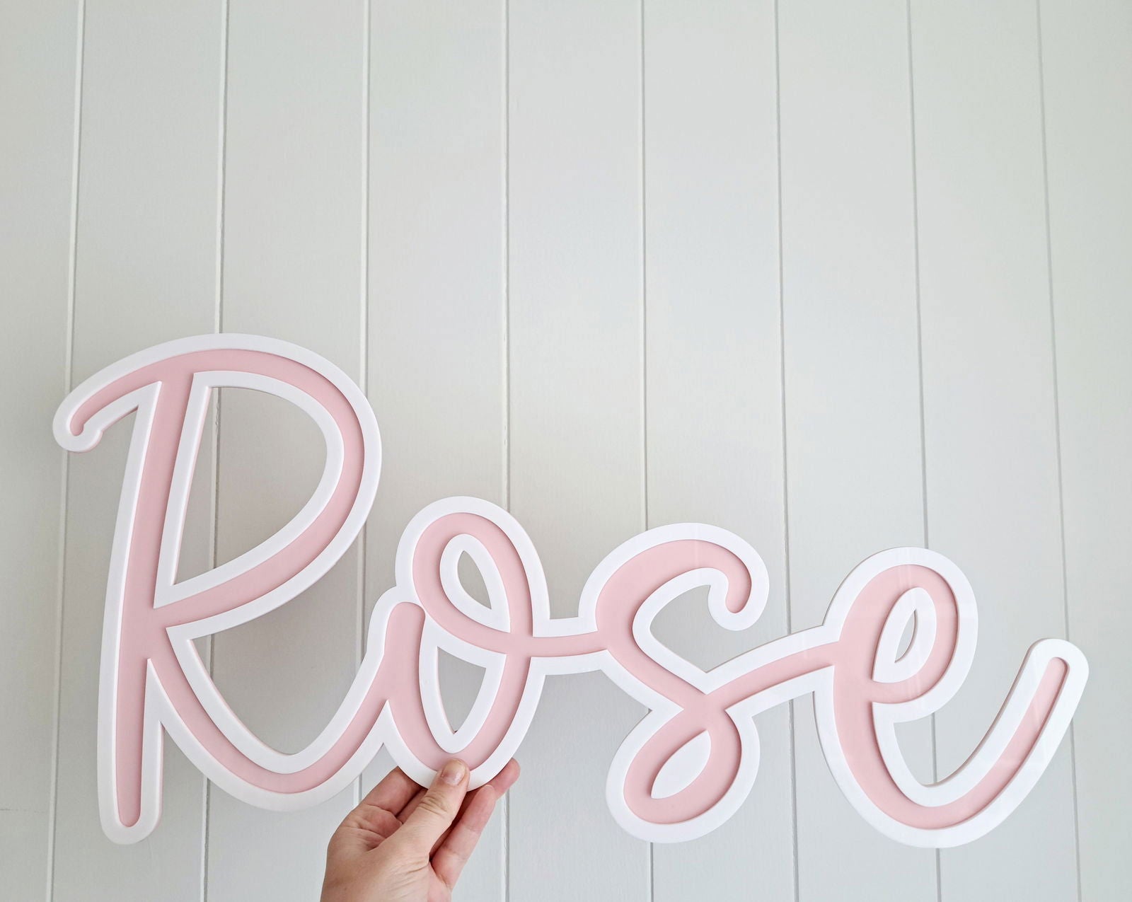 Name Frame Plaque - Acrylic backing - Lou James Creations