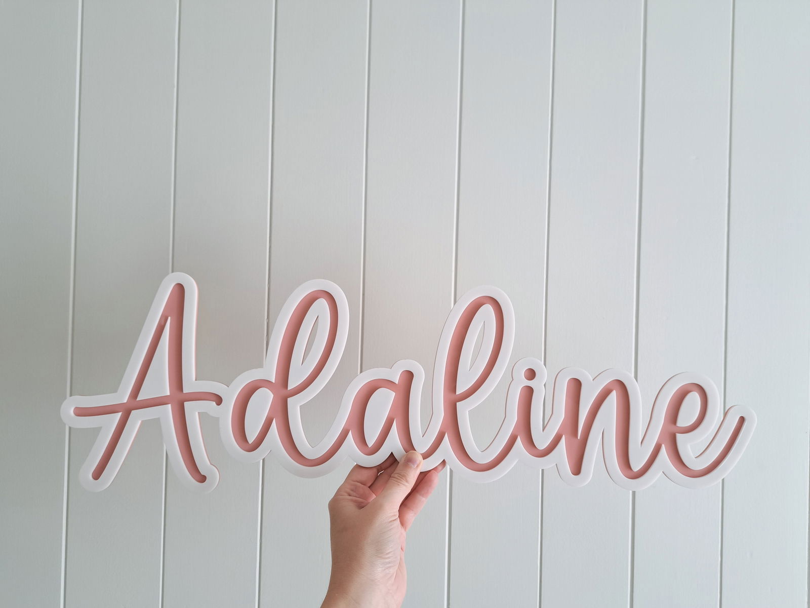 Name Frame Plaque - Acrylic backing - Lou James Creations