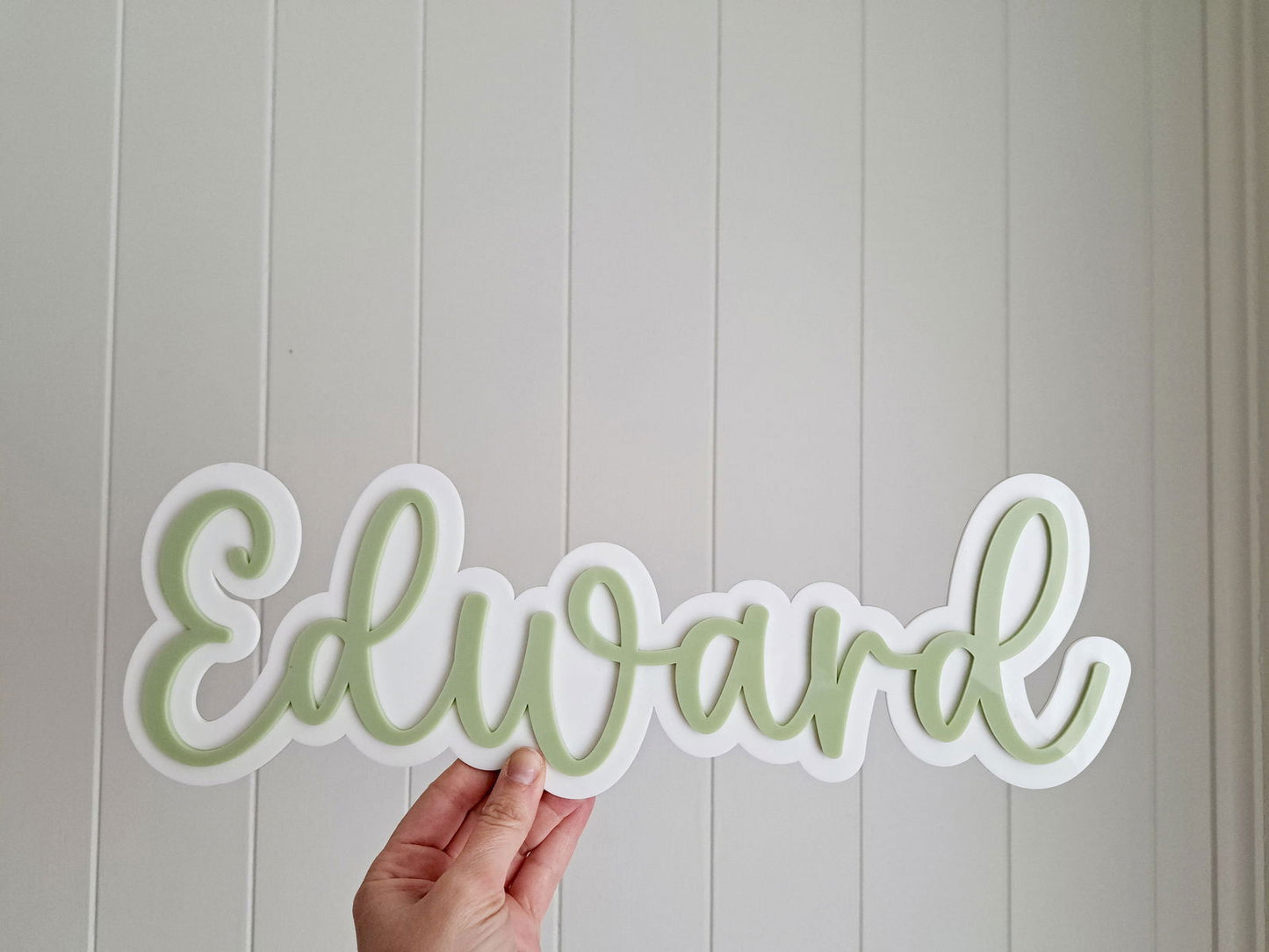 Name Plaque - Acrylic backing - Lou James Creations
