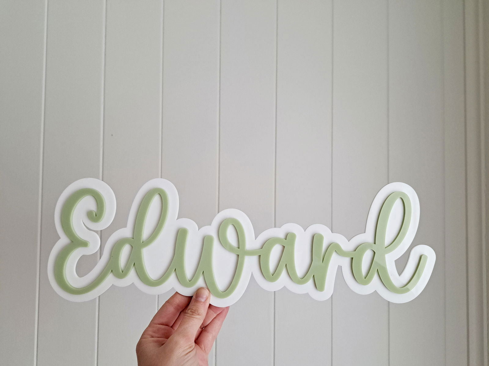 Name Plaque - Acrylic backing - Lou James Creations