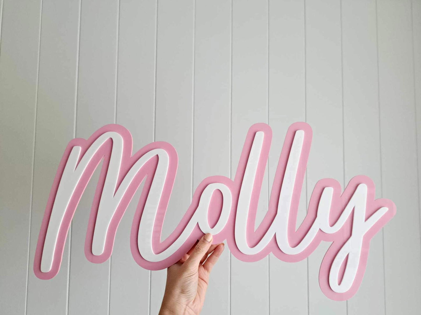 Name Plaque - Acrylic backing - Lou James Creations