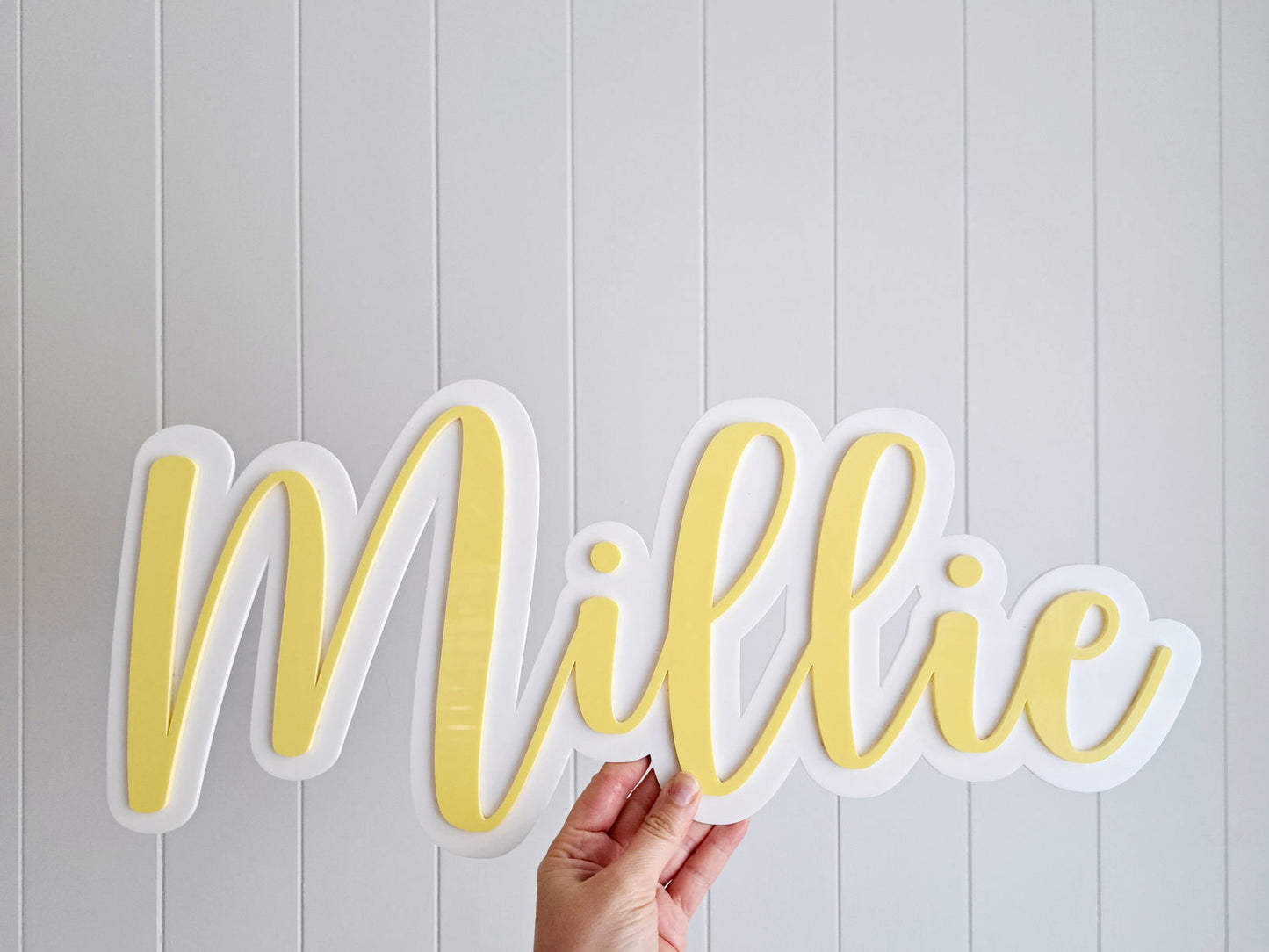 Name Plaque - Acrylic backing - Lou James Creations