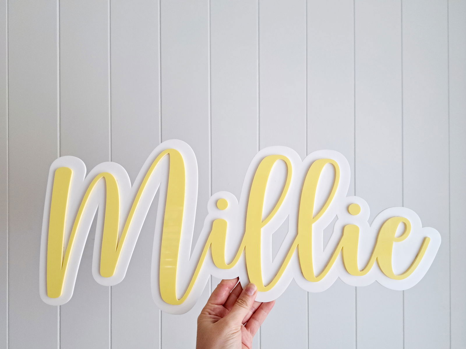 Name Plaque - Acrylic backing - Lou James Creations