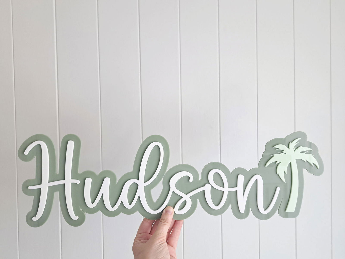 Name Plaque - Acrylic backing - Lou James Creations